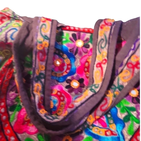Tribe Azure Handmade Floral Shoulder Bag - Picture 4 of 6